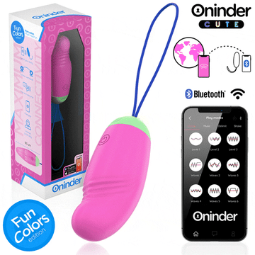 ONINDER CUTE - LOVE PLEASURE VIBRATIE-ROTEREND EI 360° SILICONE - GRATIS WERELDWIJDE APP