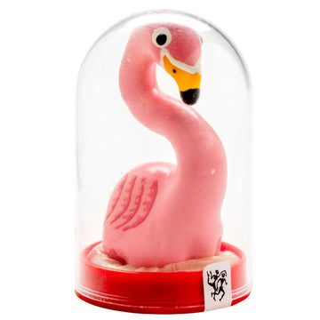 CONDOMERIE - HANDGESCHILDERDE CONDOMS MET EEN FLAMINGROZE TYP
