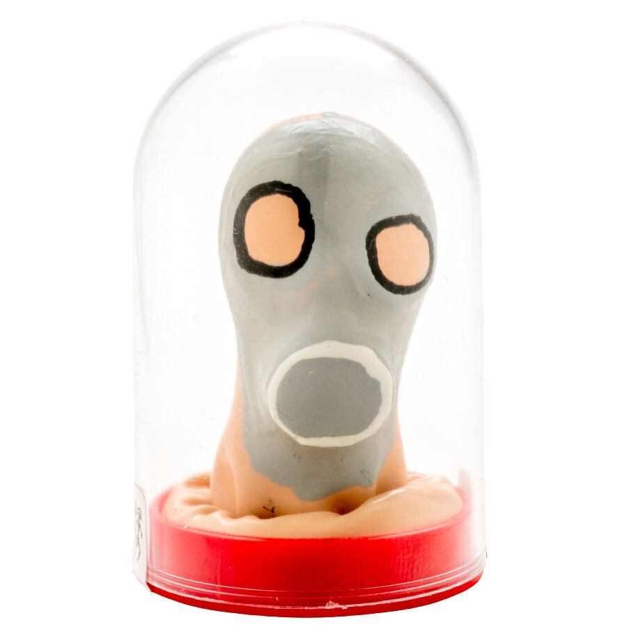 CONDOMERIE - HANDGESCHILDERDE CONDOMS MET EEN GASMASKER