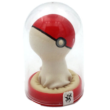 CONDOMERIE - HANDGESCHILDERDE ORIGINELE CONDOMS POKÉBALL ROOD-WIT
