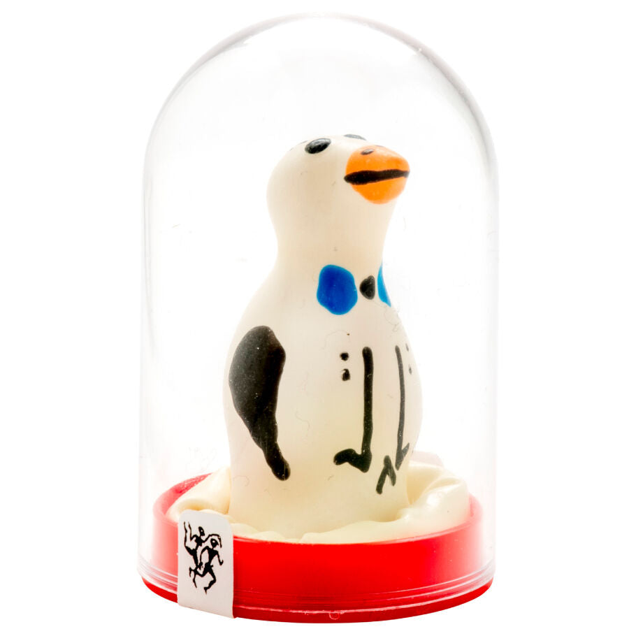 CONDOMERIE - HANDGESCHILDERDE CONDOMS MET PINGUÏN-MOTIE