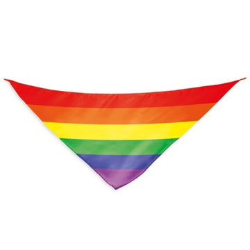 FIERTÉ - FOULARD TRIANGULAIRE EN COTON DRAPEAU ARC-EN-CIEL
