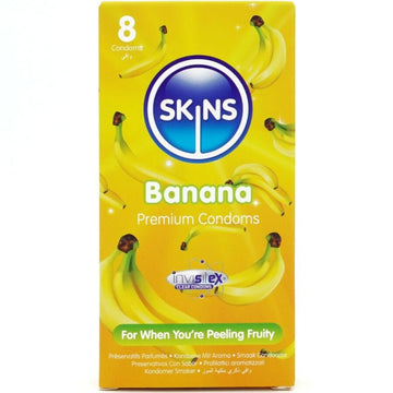 SKINS - PRÉSERVATIFS PREMIUM BANANA PAQUET DE 8