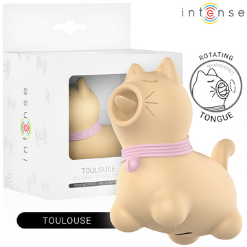 INTENSE - STIMULATEUR TOULOUSE AVEC LANGUE ROTATIVE À 360° JAUNE