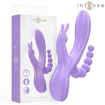 INTENSE - MIKO TRIPLE VIBRATOR RABBIT &amp; STIMULATOR &amp; ANAL 7 VIBRATIES PAARS