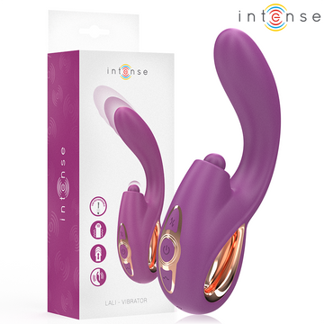 INTENSE - LALI MULTIFUNCTIONELE G-SPOT VIBRATOR MET TIKKEN, STOOT EN VIBRATIE, PAARS