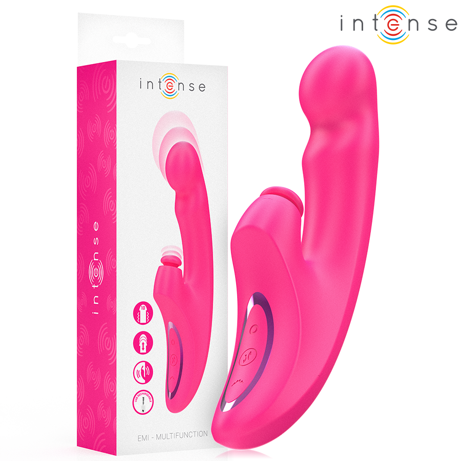 INTENSE - EMI VIBRATOR 13,5 CM MULTIFUNCTIONEEL 3-IN-1 10 VIBRATIES ROZE