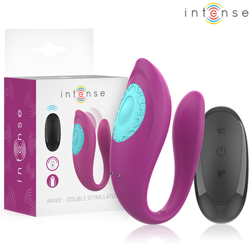 INTENSE - ANNIE U-VORMIGE VIBRATOR EN STIMULATOR MET PAARSE AFSTANDSBEDIENING