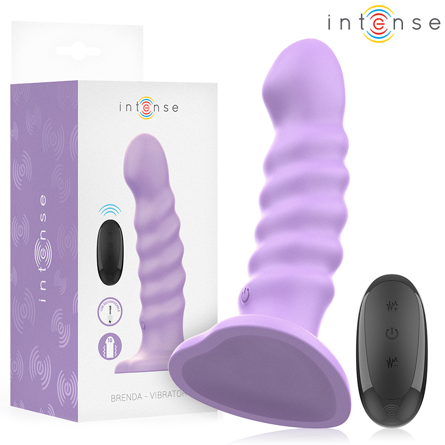 INTENSE - BRENDA VIBRATOR MAAT M SPIRAALVORMIG ONTWERP 10 VIBRATIES PAARSE AFSTANDSBEDIENING