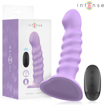 INTENSE - BRENDA VIBRATOR MAAT M SPIRAALVORMIG ONTWERP 10 VIBRATIES PAARSE AFSTANDSBEDIENING