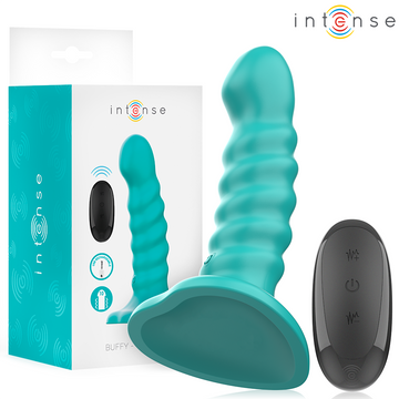 INTENSE - BUFFY VIBRATOR MAAT S SPIRAALVORMIG ONTWERP 10 VIBRATIES BLAUWE AFSTANDSBEDIENING