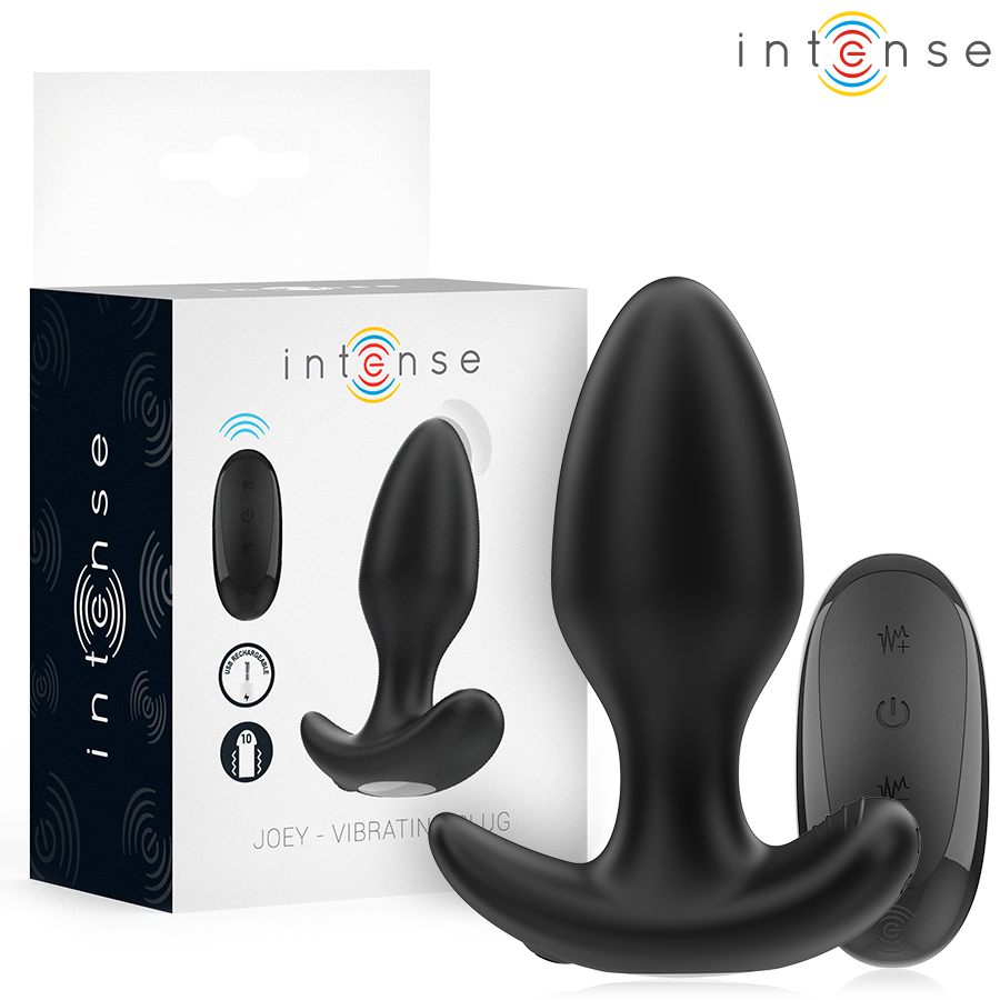 INTENSE - JOEY PLUG ANAL 10 VIBRATIONS NOIR TÉLÉCOMMANDE