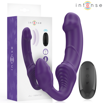 INTENSE - JILL DUBBELE VIBRATOR 20 CM PAARSE AFSTANDSBEDIENING