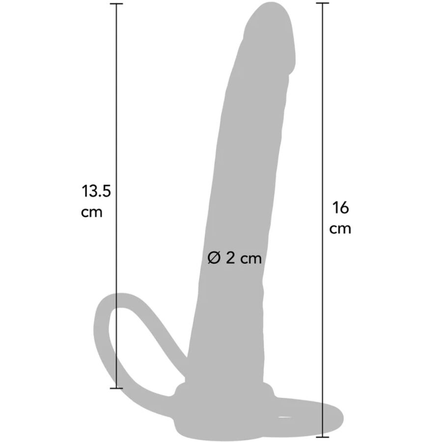 GET REAL - DOUBLE TROUBLE SILICONE ANALE PENETRATOR 16 CM