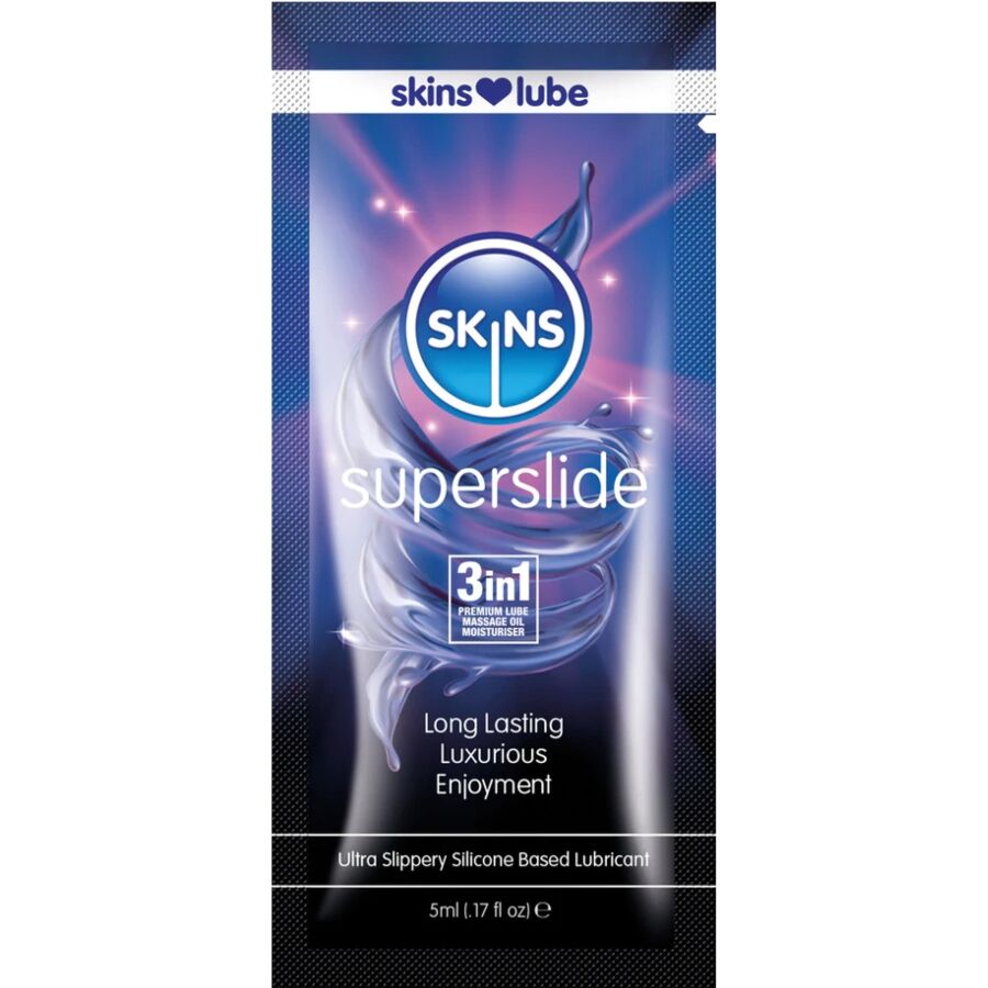 SKINS - LUBRIFIANT À BASE DE SILICONE EN DOSE UNIQUE SUPERSLIDE 5 ML