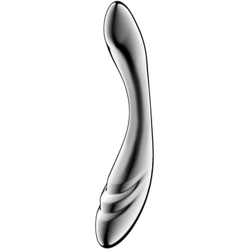 SATISFYER - PURE GRAVITY 3 ROESTVRIJSTALEN DUBBELZIJDIGE DILDO