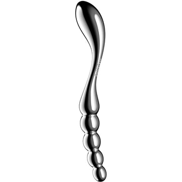 SATISFYER - STAR FORCE 1 GODEMICHET DOUBLE EMBOUT EN ACIER INOXYDABLE
