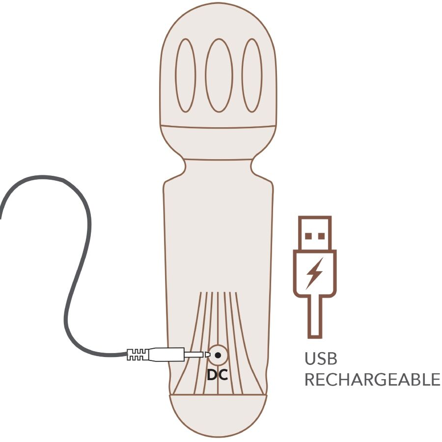 ROCKS-OFF - MINI RECHARGEABLE WAND 16 FUNCTIONS VIOLET DREAM