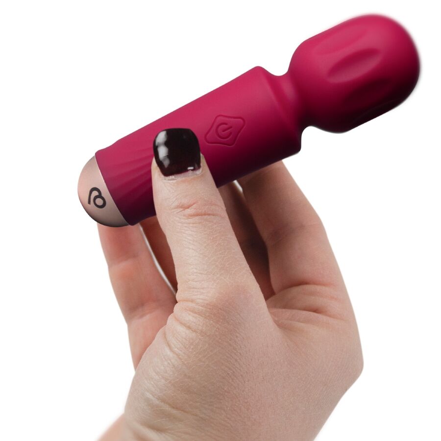 ROCKS-OFF - MINI RECHARGEABLE WAND 16 FUNCTIONS AZALEA RED