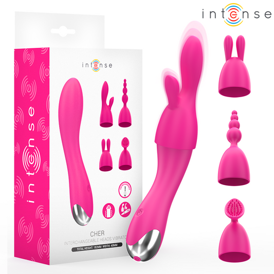 INTENSE - CHER VIBRATOR MET 20 PATRONEN EN VERWISSELBARE OPZETSTUKKEN