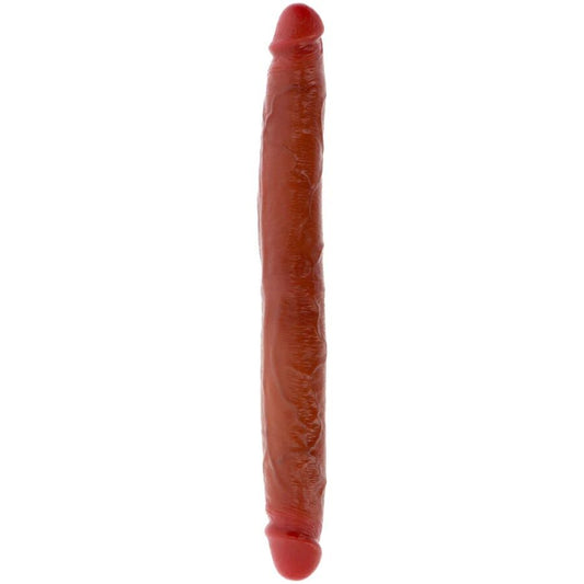 GET REAL - DUBBELZIJDIGE SILICONEN DILDO CARAMEL 35 CM