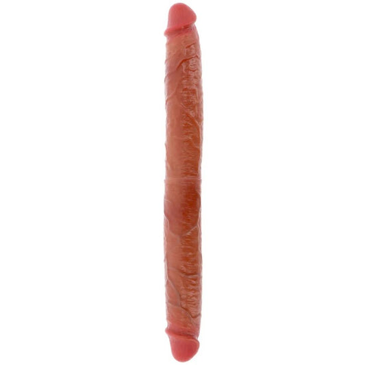 GET REAL - DUBBELZIJDIGE SILICONEN DILDO CARAMEL 46 CM