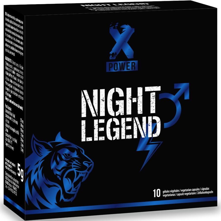 XPOWER - STIMULANT À ACTION RAPIDE POUR L'ÉRECTION ET LA PERFORMANCE NIGHT LEGEND 10 GÉLULES