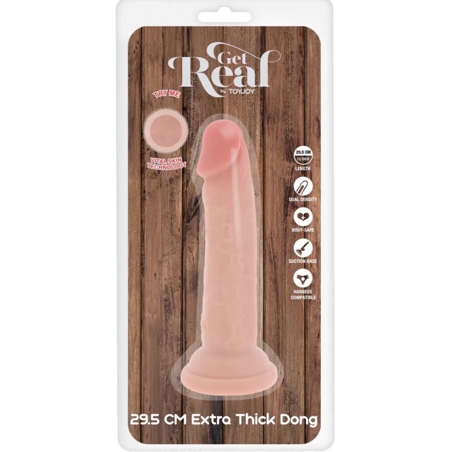 GET REAL - DELUXE THICK DOUBLE-DENSITY TPE DONG 29.5 CM