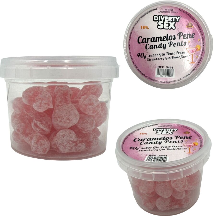 DIABLO PICANTE - 20 PÉNIS BONBONS SAVEUR GIN & TONIC