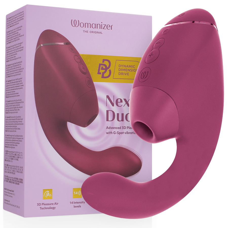 WOMANIZER - DUO NEXT DUBBELE CLITORIS- &amp; G-SPOTSTIMULATOR DUSKY PINK