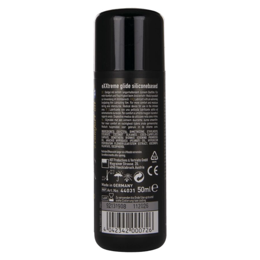 HOT - EXXTREME GLIDE SILICONEBASED LUBRICANT + COMFORT OIL A+ 50 ML