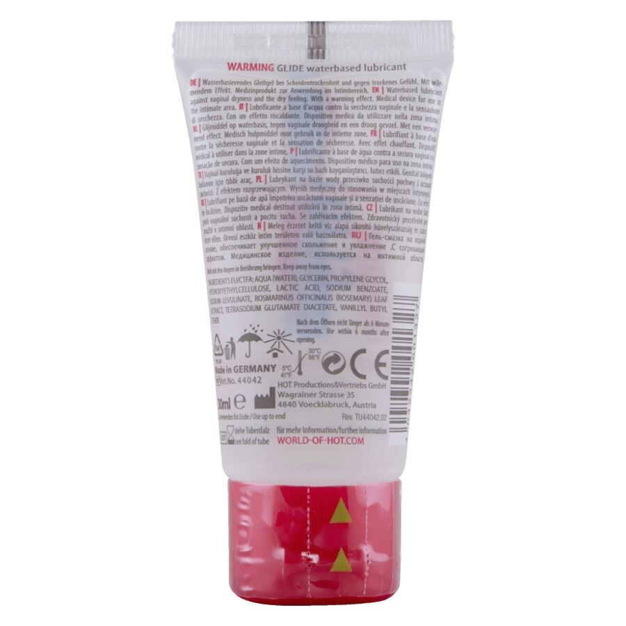 HOT - WARMING GLIDE LIQUID PLEASURE WATERBASED LUBRICANT 30 ML