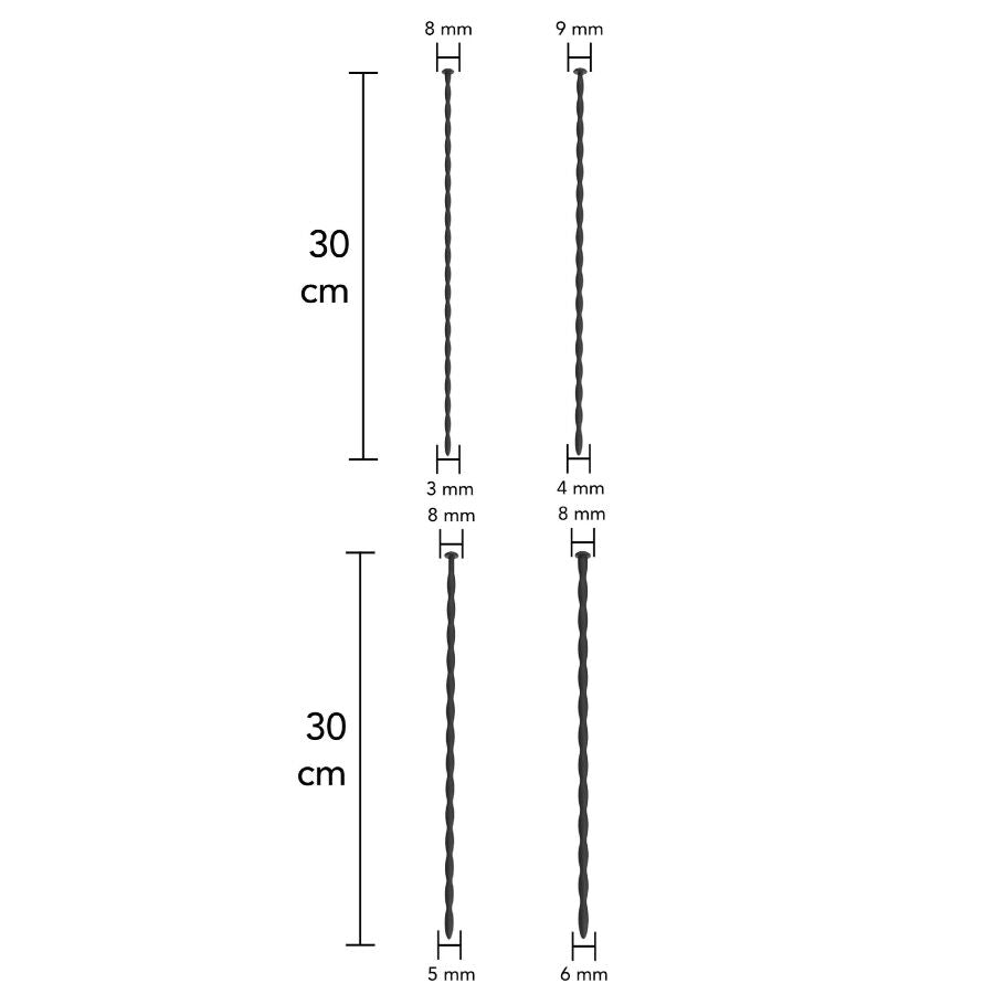 HIDDEN DESIRE - EXTREME STARTER URETHAL SOUND SET 4 UNITS
