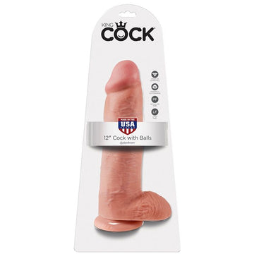 KING COCK - 12 DILDO FLESH MET BALLEN 30,48 CM