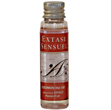 EXTASE SENSUAL - HUILE DE MASSAGE EFFET CHAUFFANT AUX PHÉROMONES FRUIT DE LA PASSION FORMAT VOYAGE 35 ML