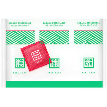 CONFORTEX - DRAPS D'HYGIÈNE JETABLES, SACHET INDIVIDUEL + PRÉSERVATIF FRAISE