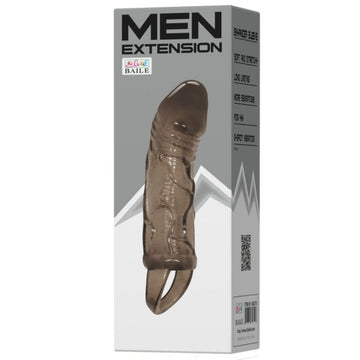 BAILE - PENISVERLENGHOES MET BANDJE VOOR TESTIKELS ZWART 13,5 CM