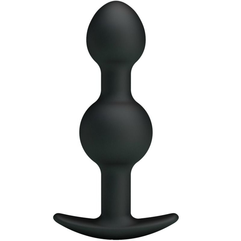 PRETTY LOVE - BOULES ANALES EN SILICONE À STIMULATION SPÉCIALE 10,3 CM NOIRES