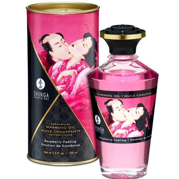 SHUNGA - HUILE DE MASSAGE EFFET CHAUFFANT SAVEUR FRAMBOISE INTENSE 100 ML
