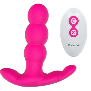 NALONE - PEARL ANALE VIBRATOR MET AFSTANDSBEDIENING, ZWART