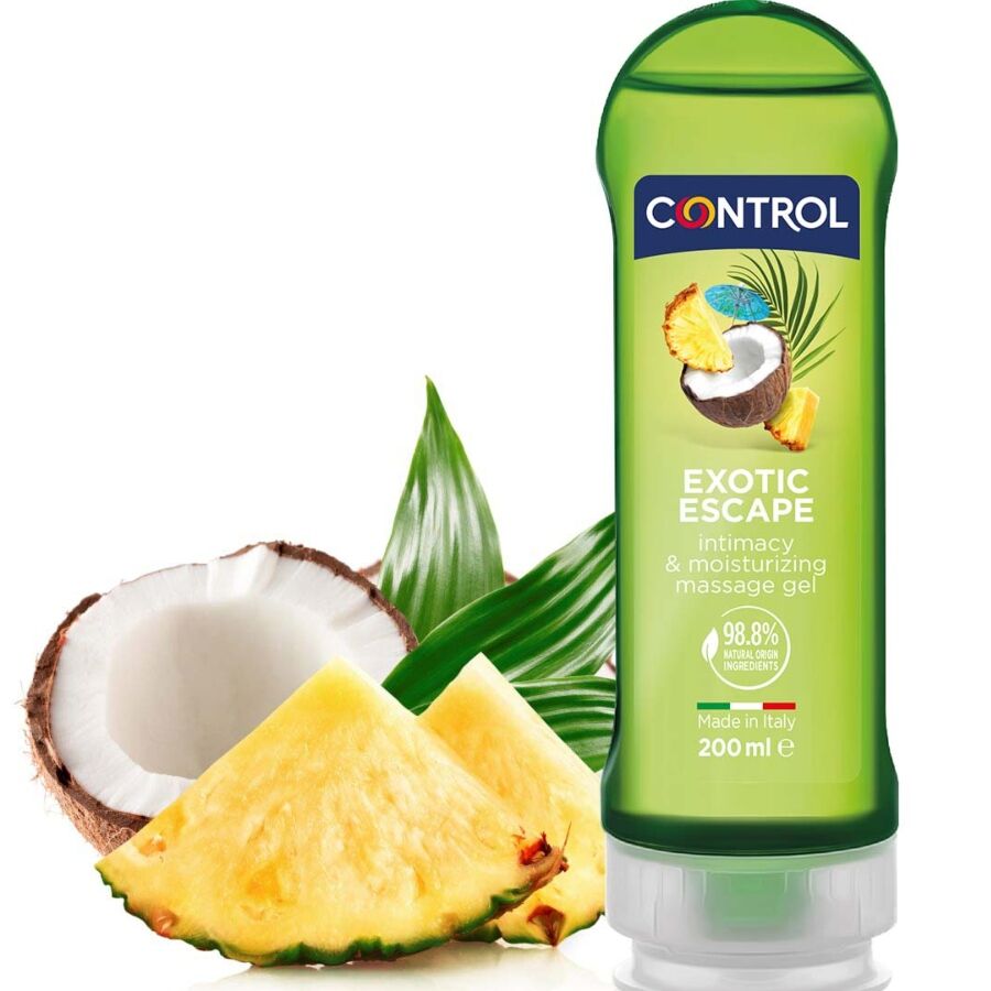 CONTRÔLE - GEL DE MASSAGE & PLAISIR EXOTIQUE 2 EN 1 200 ML