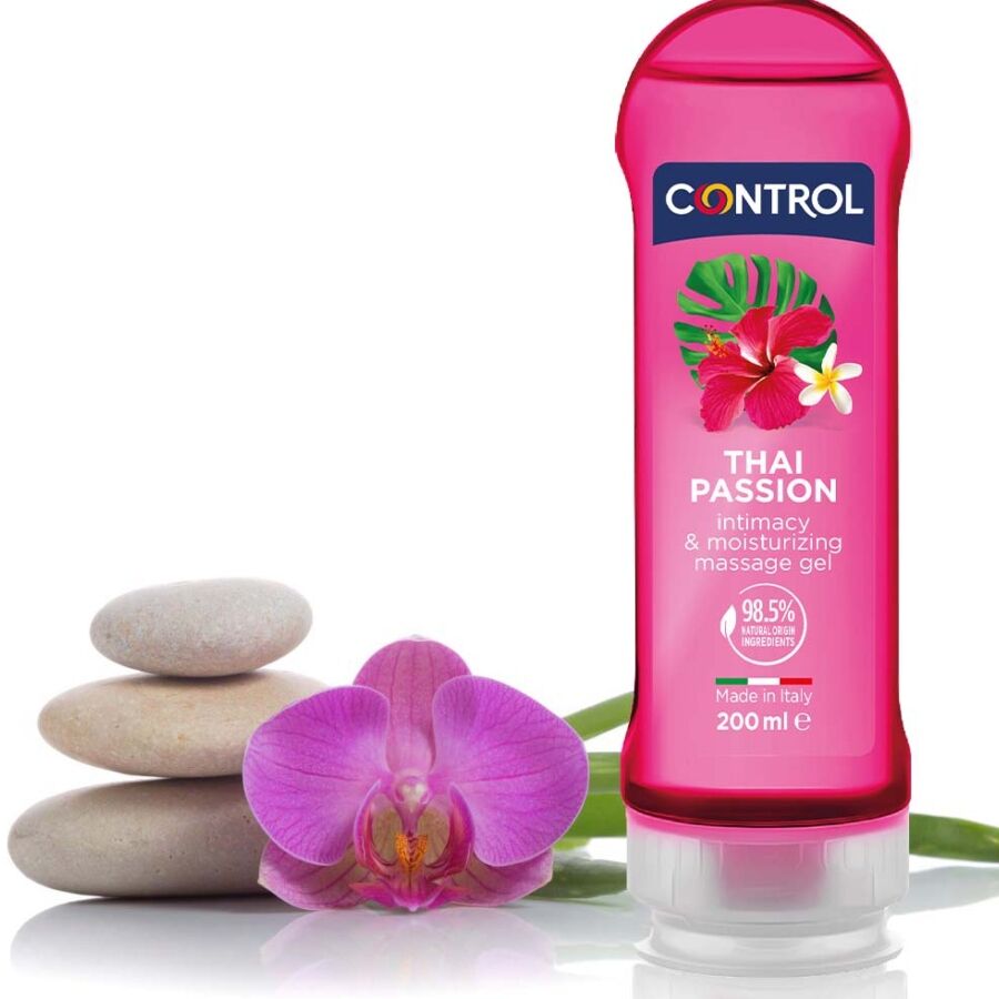 CONTROLE - HUILE DE MASSAGE ET LUBRIFIANT 2 EN 1 THAI PASSION 200 ML