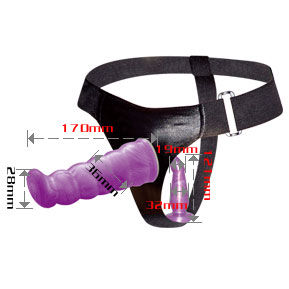 BAILE - LILA VROUWELIJK ANAAL EN VAGINAAL HARNAS GPOINT 17 CM