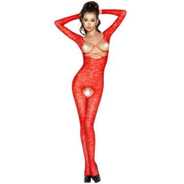 PASSION - WOMAN BS031 RODE BODYSTOCKING ONE SIZE