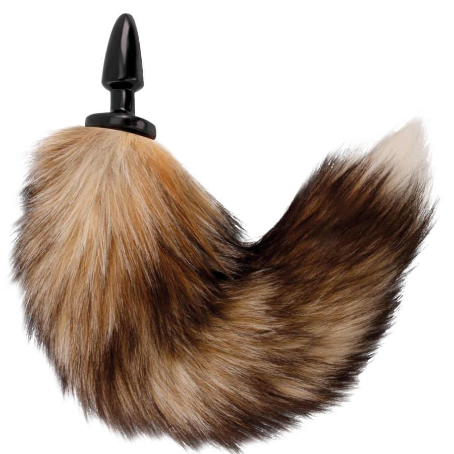 OBSCURITÉ - QUEUE NATURELLE AVEC PLUG ANAL EN SILICONE 10 CM
