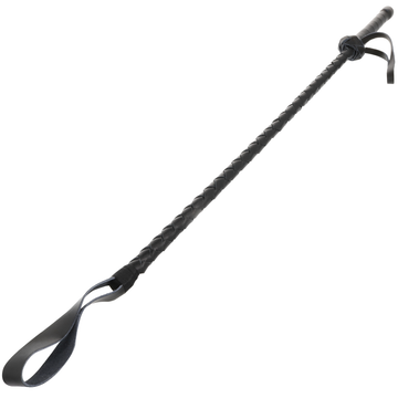 TÉNÈBRES - FOUET BDSM EN CUIR FÉTICHE 60CM