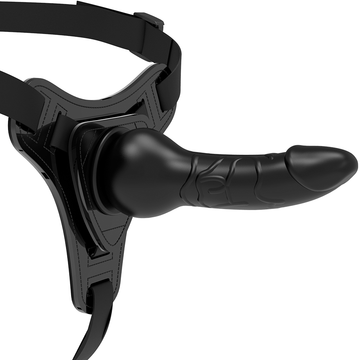 Fetisj-onderwerpingsgordel - Zwart siliconen, realistisch, 16 cm
