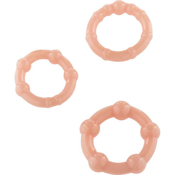 SEVEN CREATIONS - LOT DE TROIS ANNEAUX PÉNIS EN CUIR