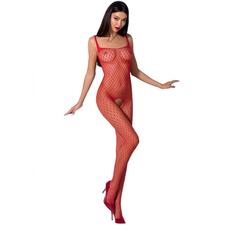 PASSION - WOMAN BS071 RODE BODYSTOCKING ONE SIZE