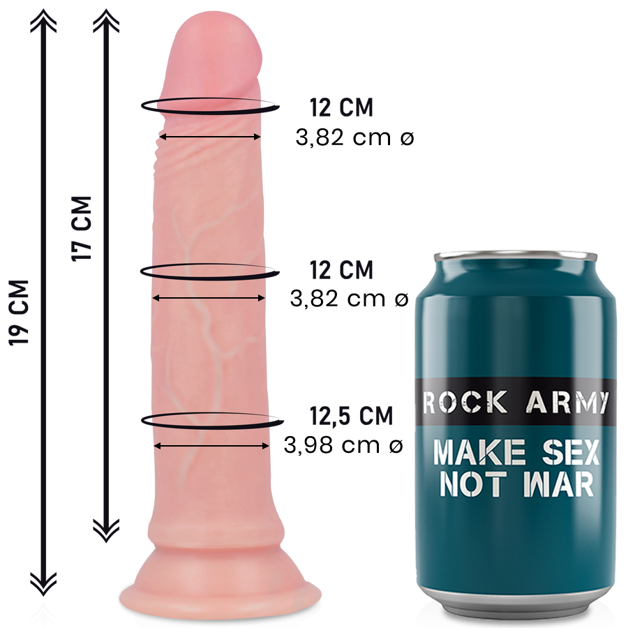ROCKARMY - ROCKARMY VLOEIBARE SILICONE PREMIUM AVENGER REALISTISCH 19 CM -O- 3,98 CM